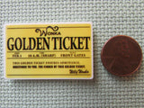 Second view of the Golden Ticket Willy Wonka Needle Minder