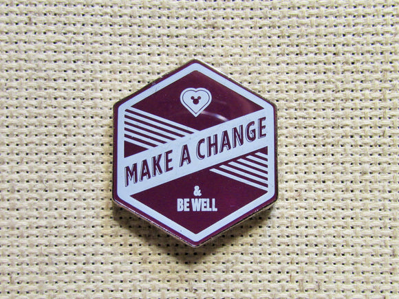 First view of the Make A Change and Be Well Needle Minder
