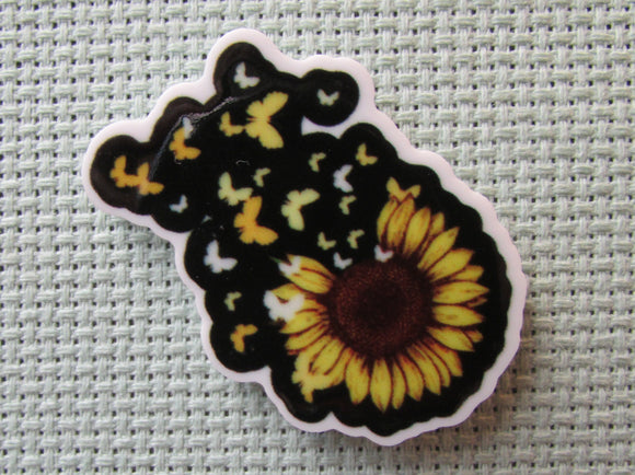 First view of the Sunflower Burst into Yellow Butterflies Needle Minder