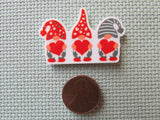 Second view of the Valentines Hearts Gnomes Needle Minder