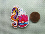 Second view of the Seahorse and Clam Needle Minder