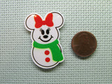 Second view of the Mickey and Minnie Snowmen Needle Minder