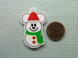Fourth view of the Mickey and Minnie Snowmen Needle Minder