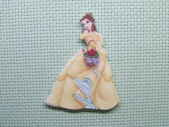 First view of the Belle with a Basket of Flowers Needle Minder