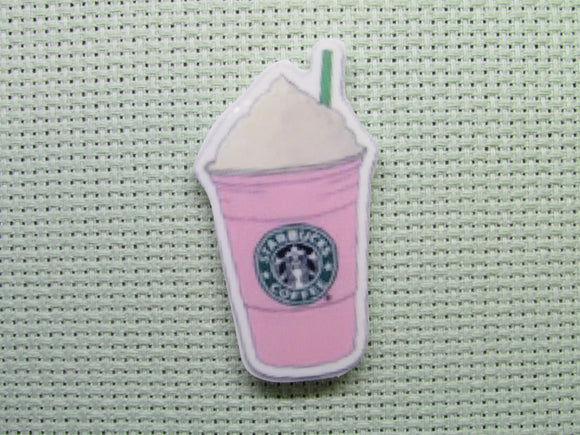 First view of the Pink Starbucks Drink Needle Minder