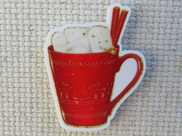 First view of Red Mug Christmas Drink Needle Minder.