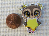 Second view of Starry Owl Needle Minder.