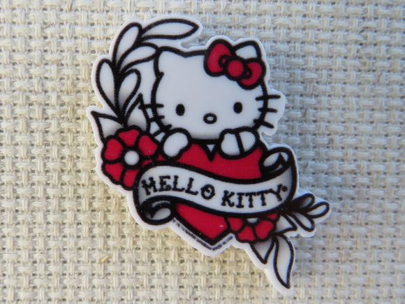 First view of Hello Kitty with a Red Heart Needle Minder.