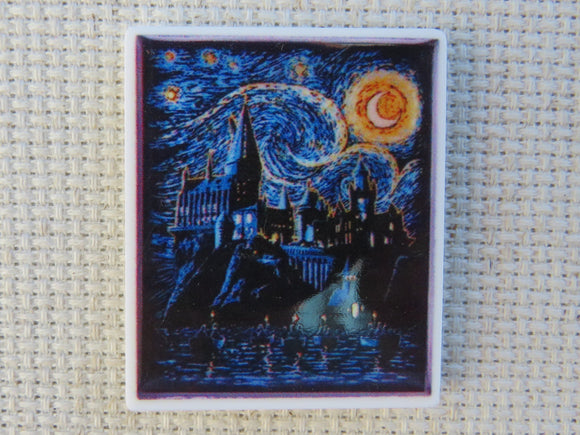 First view of Hogwarts Castle Painting Needle Minder.
