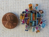 Second view of Books Make the World Go Round Needle Minder.