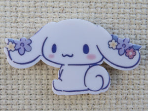 First view of Cute Cinnamonroll with Purple Flowers Needle Minder,.