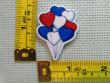 Third view of the Red, White and Blue Heart Balloons Needle Minder