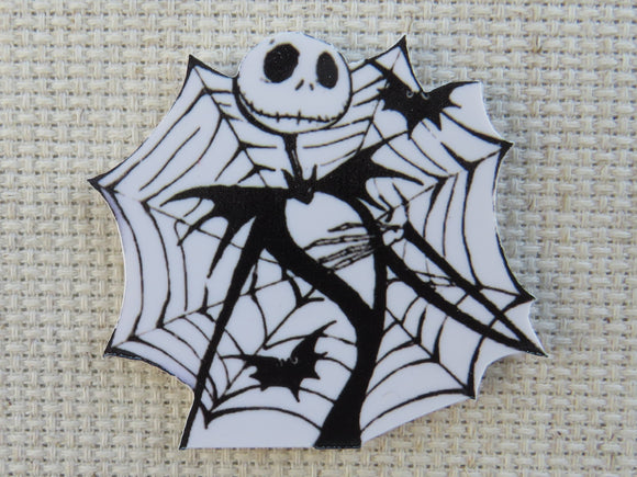 First view of Jack with a Spider Web Needle Minder.