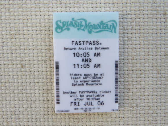 First view of Splash Mountain Fast Pass Needle Minder.