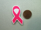 Second view of the Breast Cancer Pink Ribbon Needle Minder