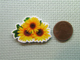 Second view of the A Trio of Sunflowers Needle Minder