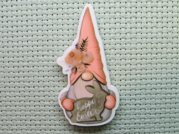 First view of the Happy Easter Bunny Gnome Needle Minder