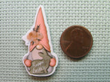 Second view of the Happy Easter Bunny Gnome Needle Minder
