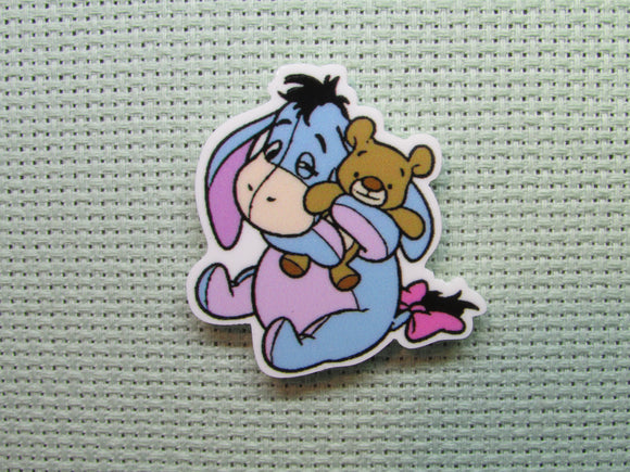 First view of the Eeyore Hugging a Teddy Bear Needle Minder