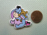 Second view of the Eeyore Hugging a Teddy Bear Needle Minder