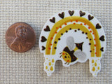 Second view of Honey Bee Rainbow Needle Minder,.