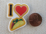 Second view of I Love Tacos Needle Minder.