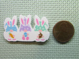 Second view of the Easter Bunny Gnome Trio Needle Minder