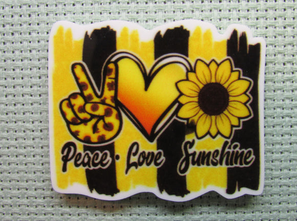 First view of the Peace Love Sunshine Needle Minder