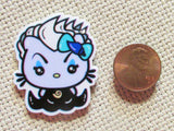 Second view of the Cute White Kitty Dressed as Ursula Needle Minder