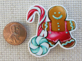 Second view of Gingerbread Man with Candy Needle Minder.