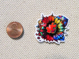 Second view of the Autism Rainbow Flower Needle Minder