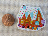 Second view of Yummy Gingerbread House Needle Minder,.