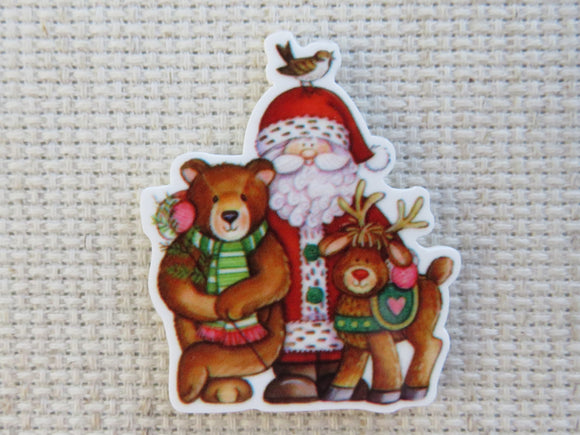 First view of Santa and Animals Needle Minder.