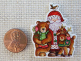 Second view of Santa and Animals Needle Minder.