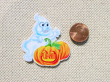 Second view of the Ghost and Pumpkins Needle Minder