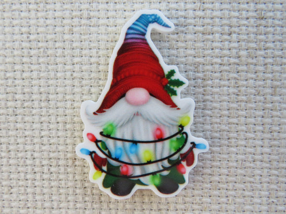 First view of Christmas Light Gnome Needle Minder.
