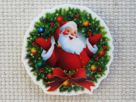 First view of Santa in a Wreath Needle Minder.