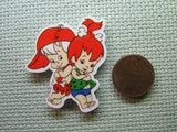 Second view of the Pebbles and Bam Bam Needle Minder