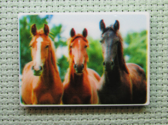 First view of the A Trio of Horses Needle Minder
