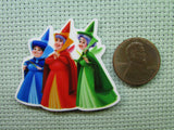 Second view of the Aurora's Fairies, Merryweather, Flaura and Fauna Needle Minder