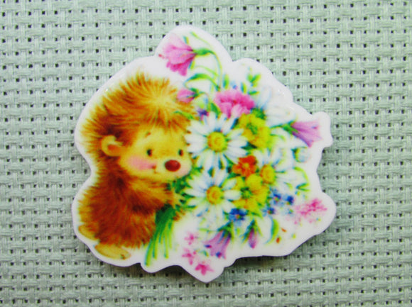First view of the A Cute Hedgehog Bringing Flowers Needle Minder