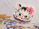 Third view of the Pretty Kitty Needle Minder