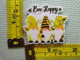 Third view of the Bee Happy Yellow Gnome Trio Needle Minder