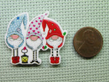 Second view of the Cute Gnome Trio Needle Minder