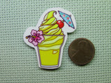 Second view of the Pineapple Frozen Treat with an Umbrella Needle Minder