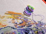 Third view of the One Eyed Green Monster Cupcake Needle Minder