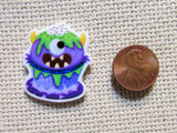 Second view of the One Eyed Green Monster Cupcake Needle Minder
