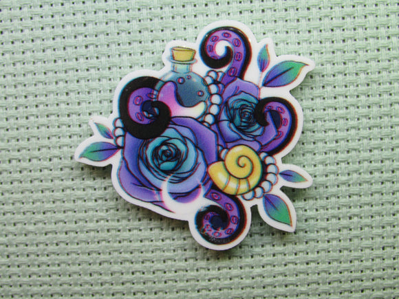 First view of the Floral Tentacles with Seashell Needle Minder
