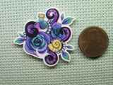 Second view of the Floral Tentacles with Seashell Needle Minder