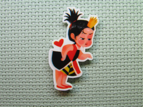 First view of the Childlike Queen of Hearts Needle Minder